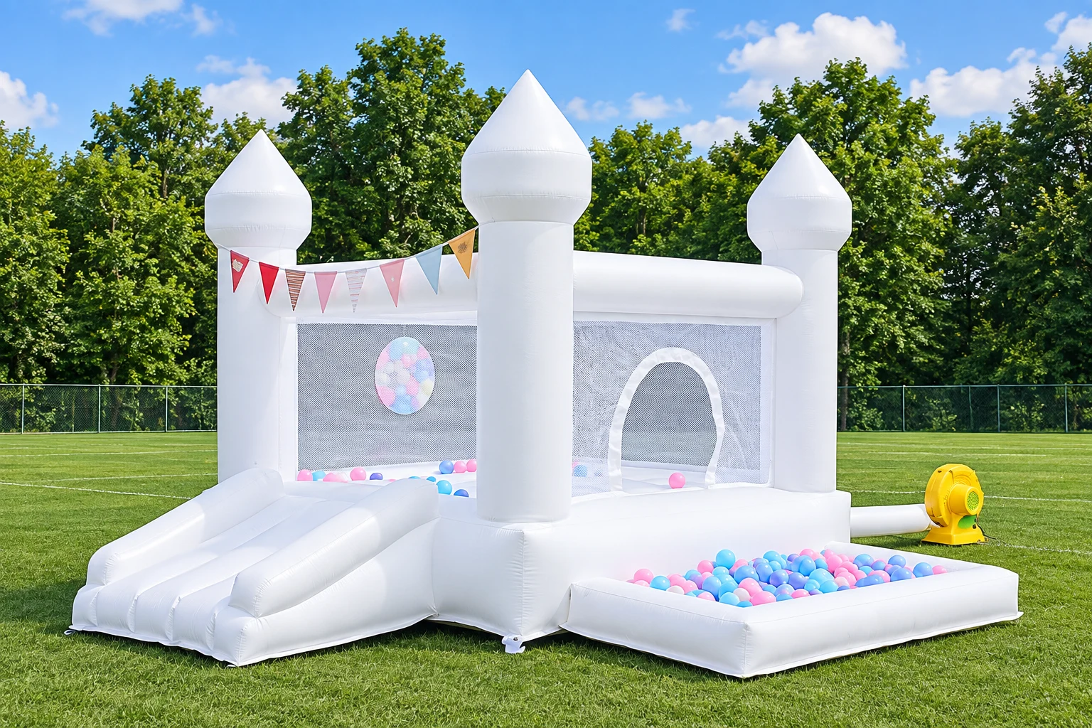Inflable blanco · imagen mejorada de la referencia